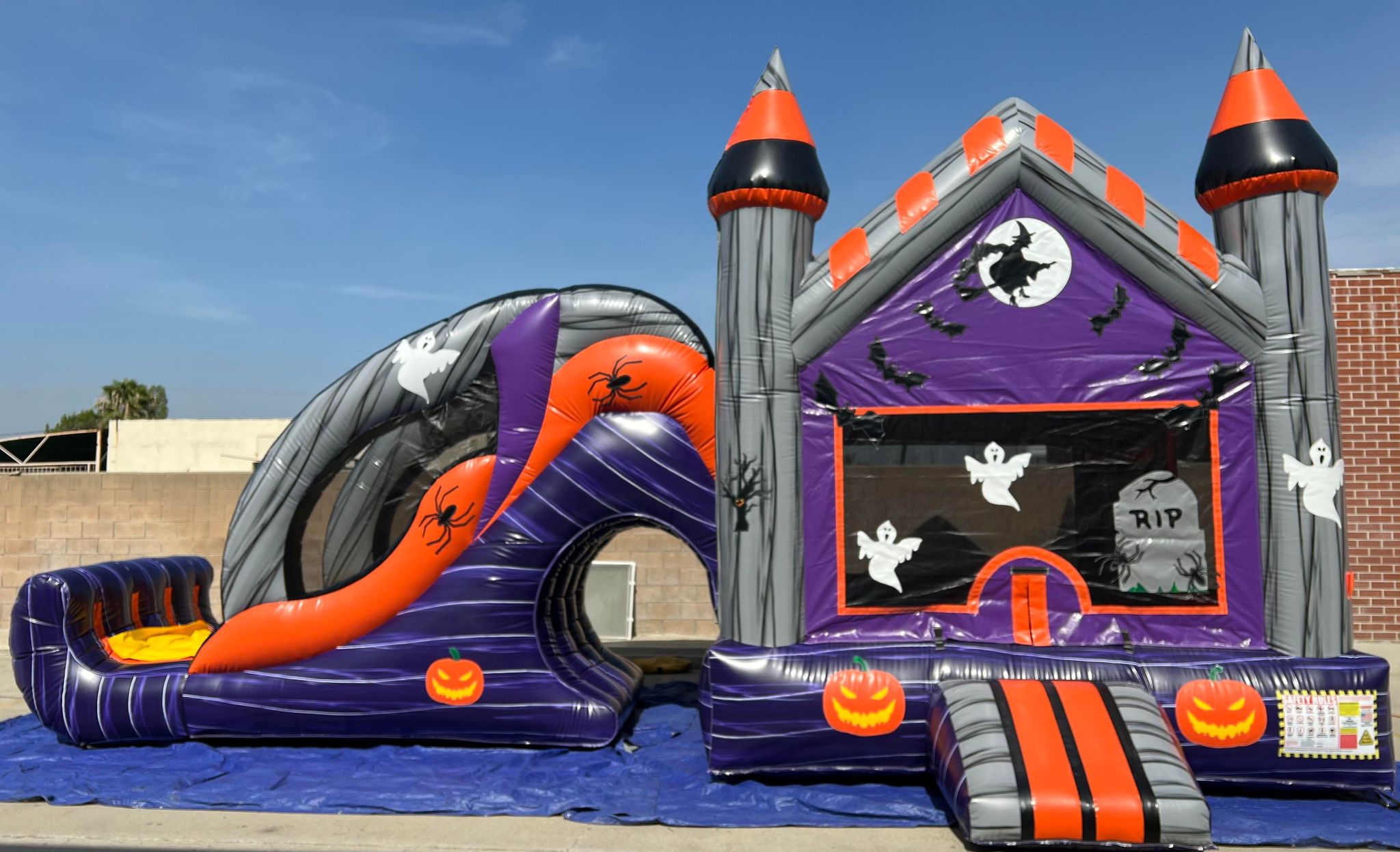 Halloween Combo Bounce House and Slide Leap'n Lizards Bounce Houses